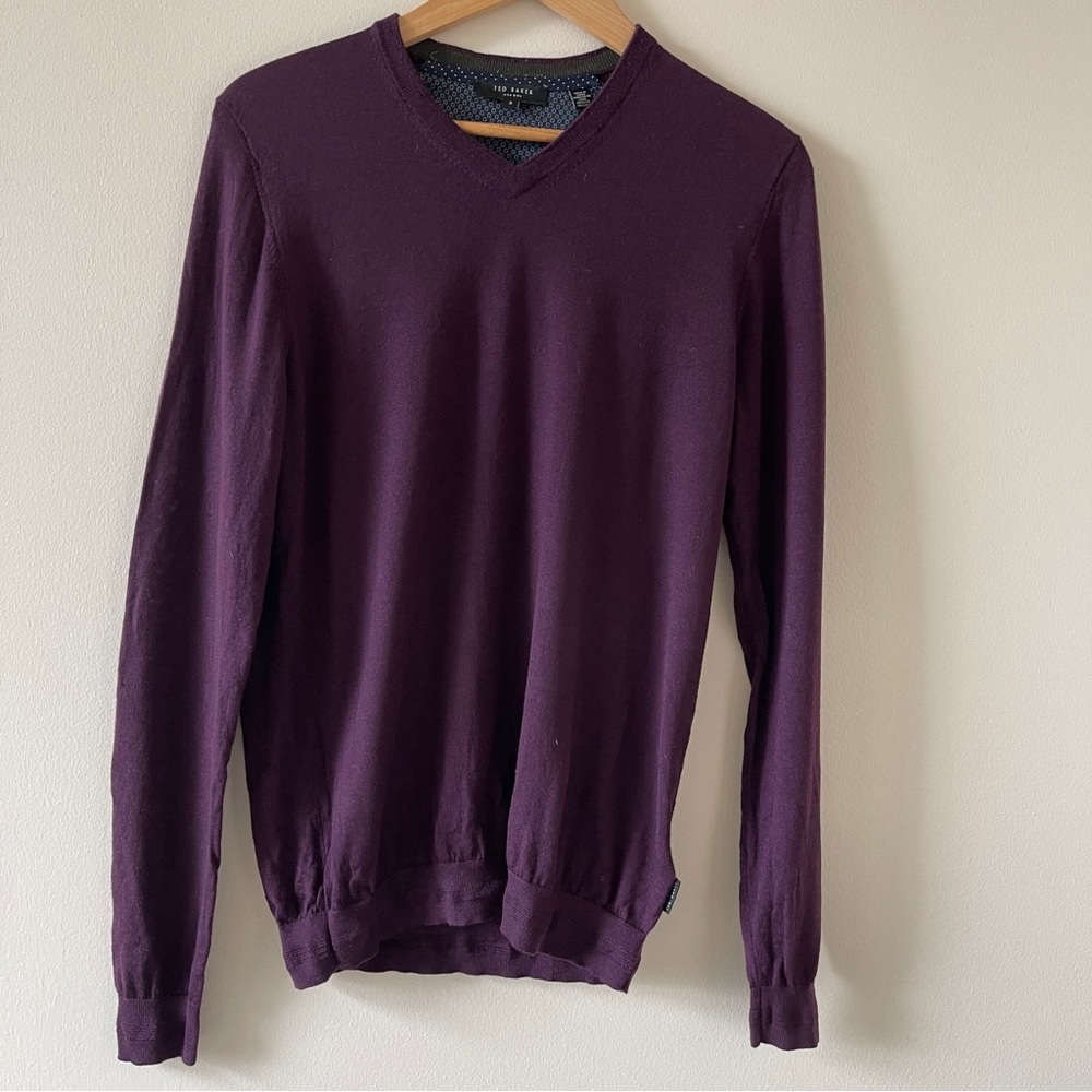Men’s TED BAKER London V-Neck Merino Wool Sweater